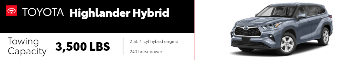 Toyota Highlander Hybrid Towing Capacity