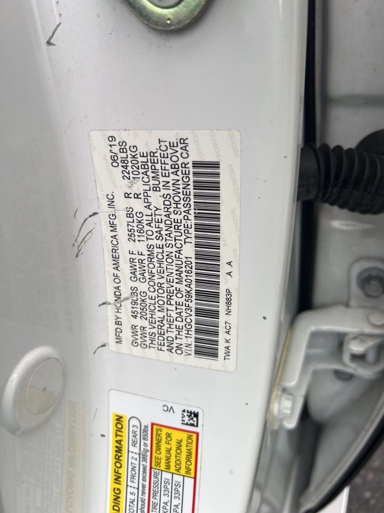 2019 Honda Accord Hybrid EX-L