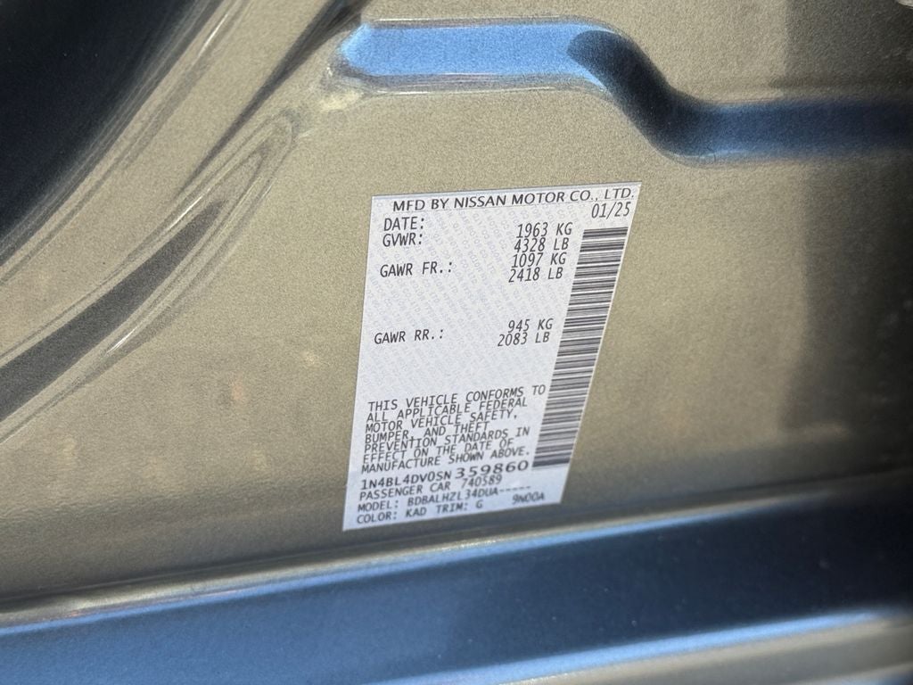 2025 Nissan Altima 2.5 SV