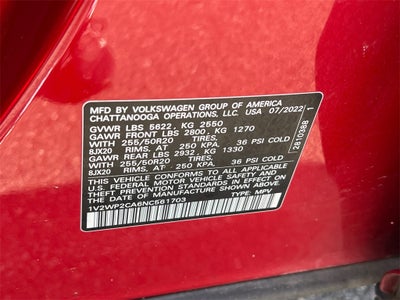 2022 Volkswagen Atlas 2.0T SE w/Technology