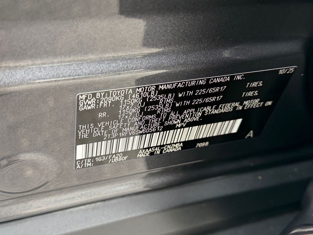 2025 Toyota RAV4 XLE CERTIFIED W/ SUNROOF!