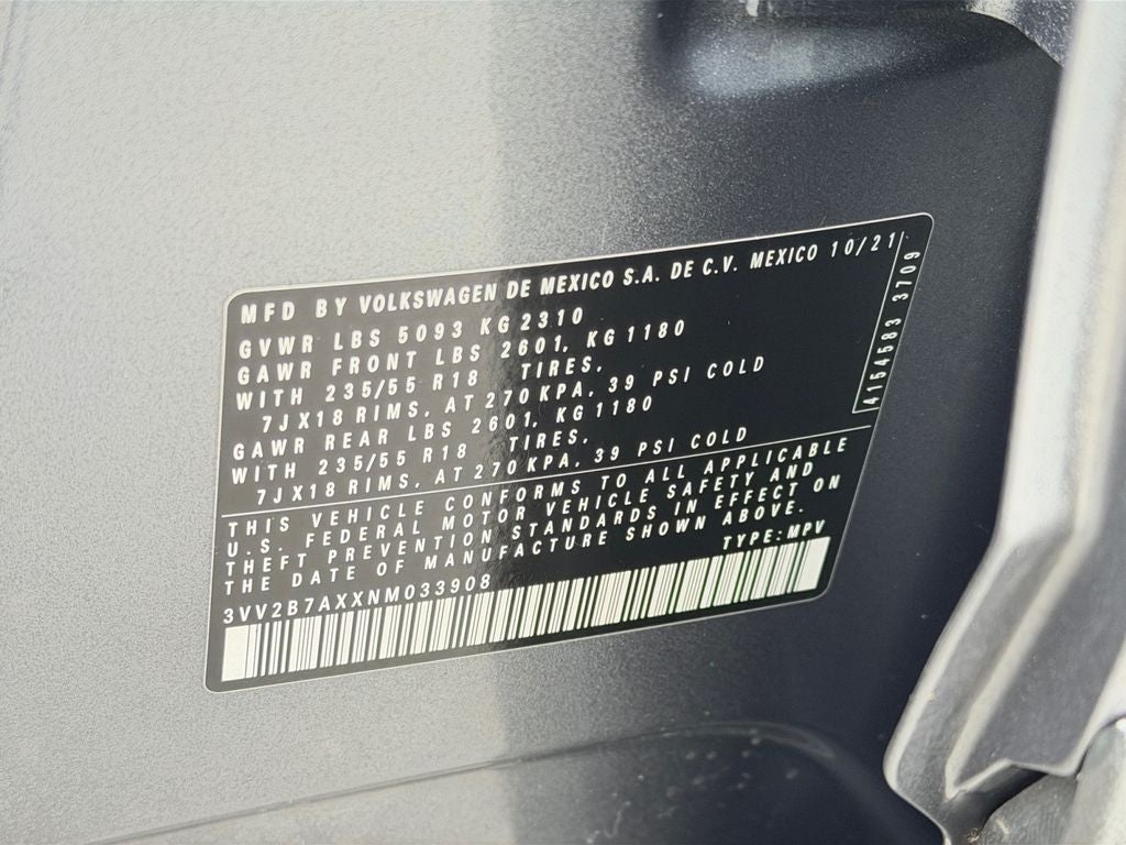 2022 Volkswagen Tiguan 2.0T SE