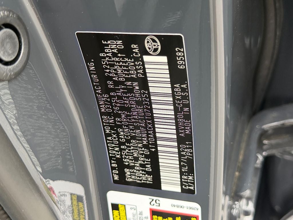 2026 Toyota Camry XLE CERTIFIED!