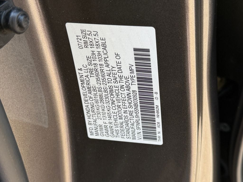 2022 Honda Odyssey EX