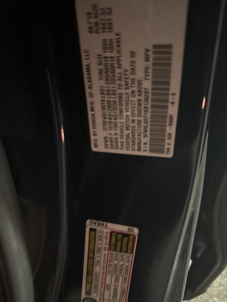 2019 Honda Odyssey EX-L w/Navigation and Rear Entertainment System