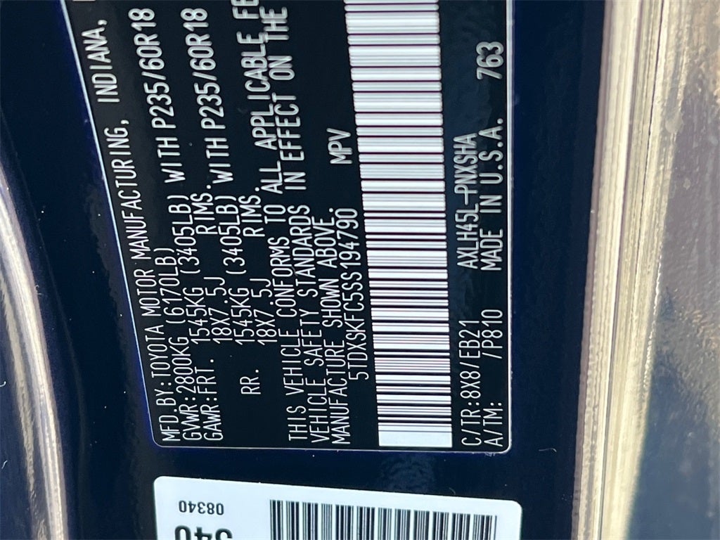 2025 Toyota Sienna XSE 7 Passenger