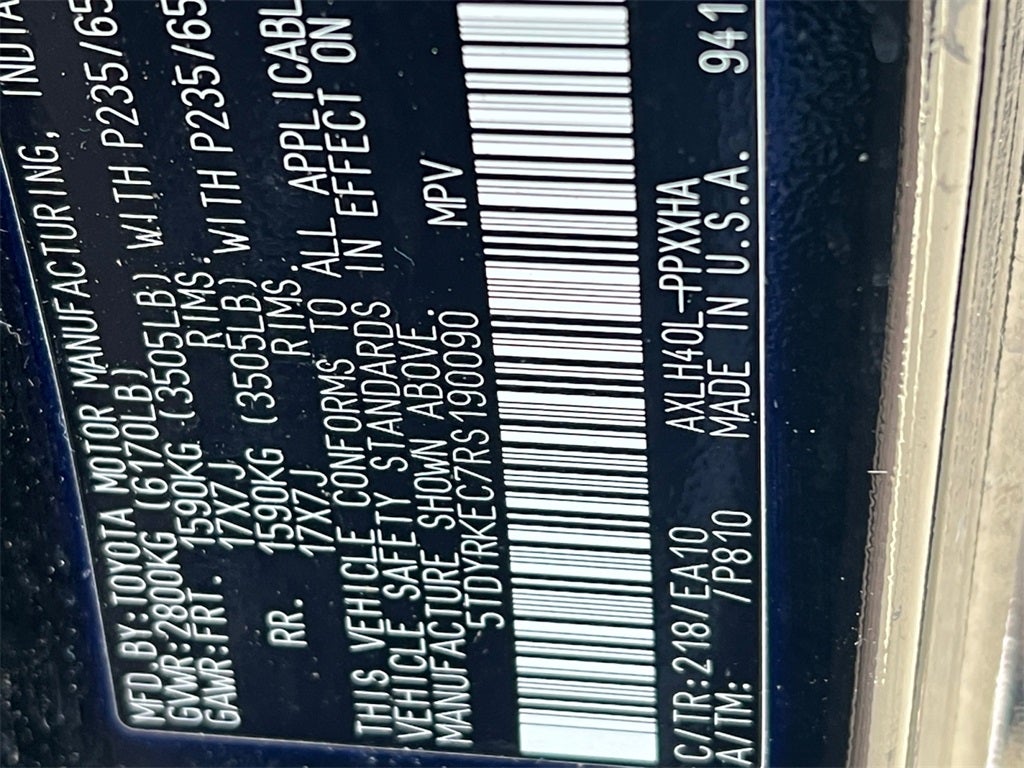 2024 Toyota Sienna XLE 7 Passenger