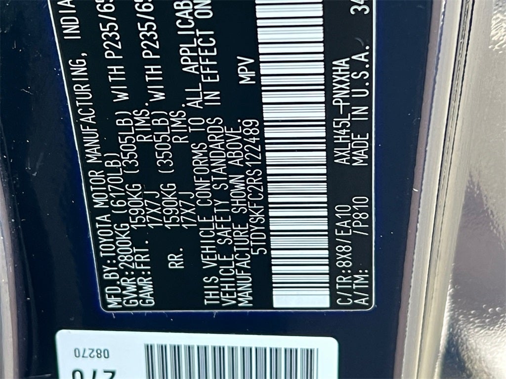 2024 Toyota Sienna XLE 7 Passenger