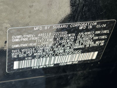 2024 Subaru Forester Premium All Wheel Drive!