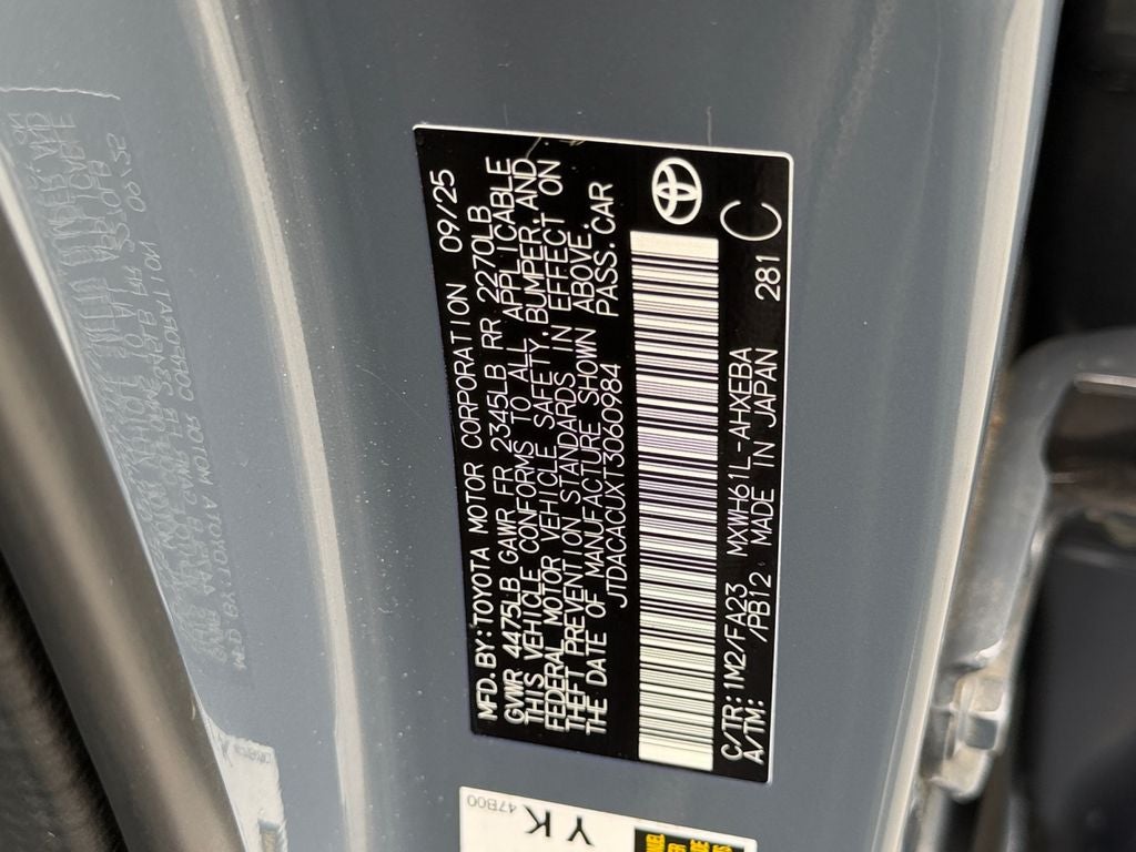 2026 Toyota Prius Plug-In Hybrid SE