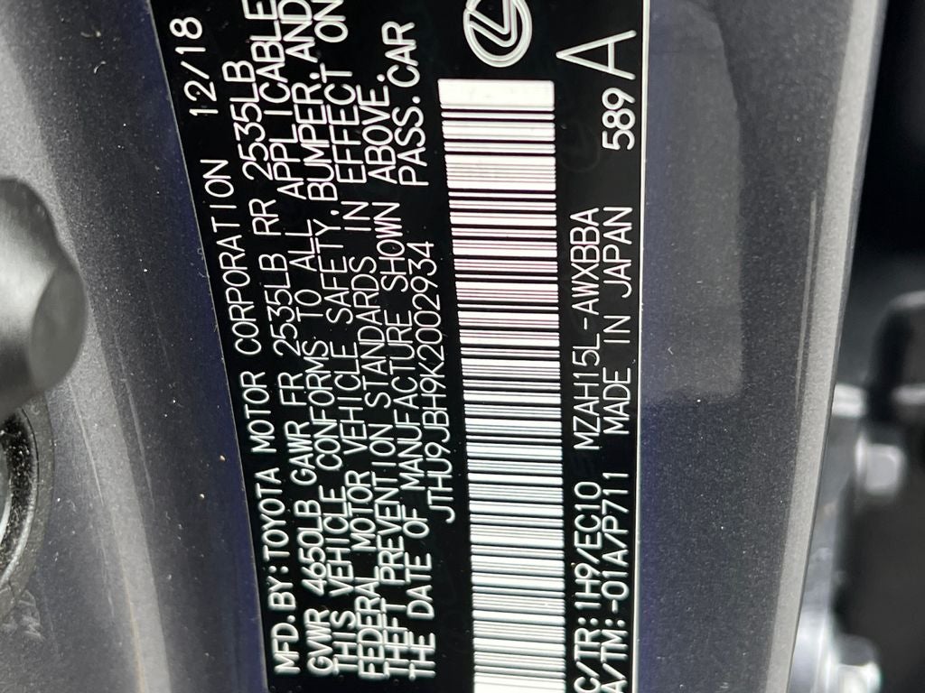 2019 Lexus UX 250h Base 250h Base