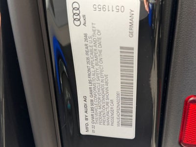 2022 Audi A5 Sportback Prestige S Line quattro