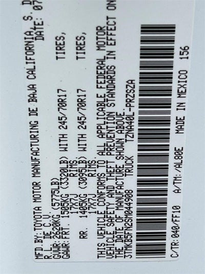 2025 Toyota Tacoma SR5