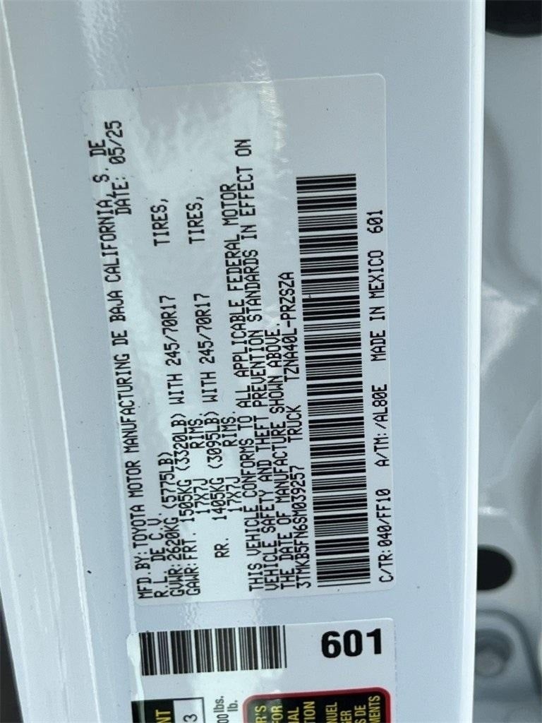 2025 Toyota Tacoma SR5