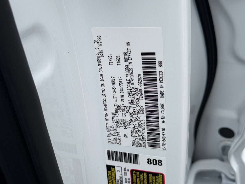 2026 Toyota Tacoma SR5