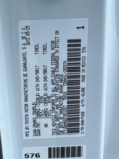 2025 Toyota Tacoma SR