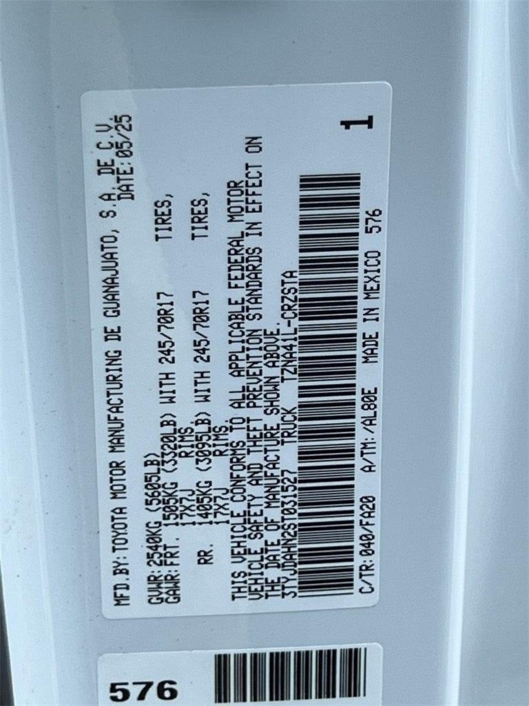 2025 Toyota Tacoma SR