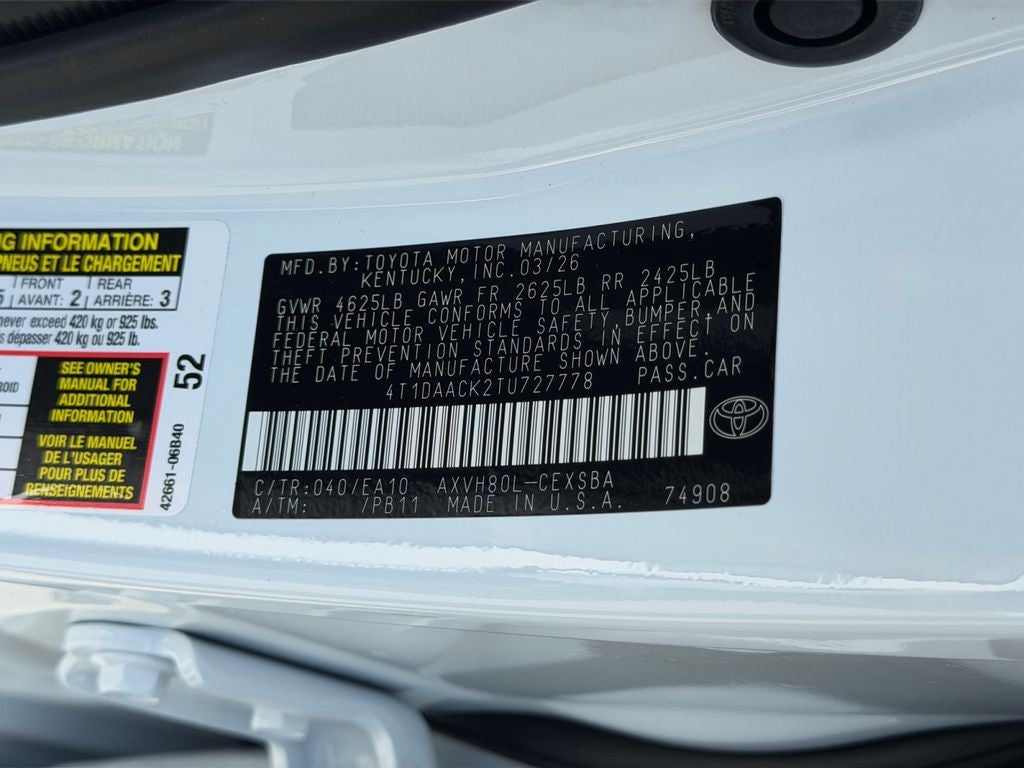 2026 Toyota Camry SE