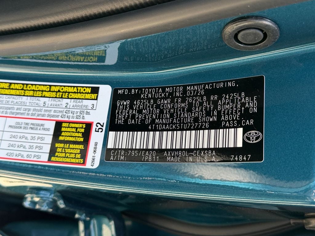 2026 Toyota Camry SE