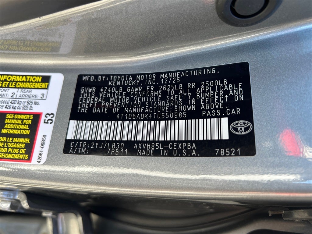 2026 Toyota Camry XSE