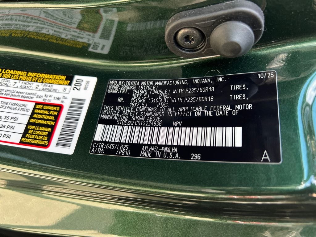 2026 Toyota Sienna Platinum 7 Passenger