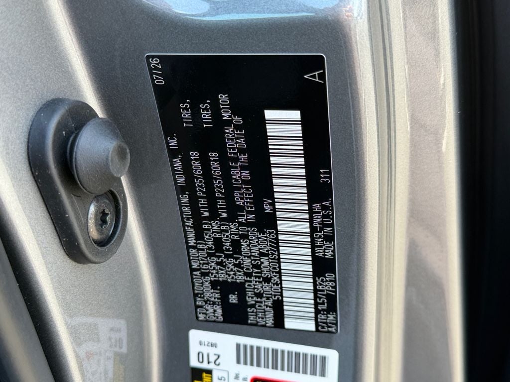 2026 Toyota Sienna Platinum 7 Passenger