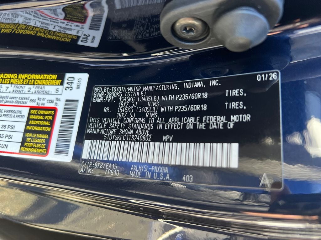 2026 Toyota Sienna XLE 7 Passenger