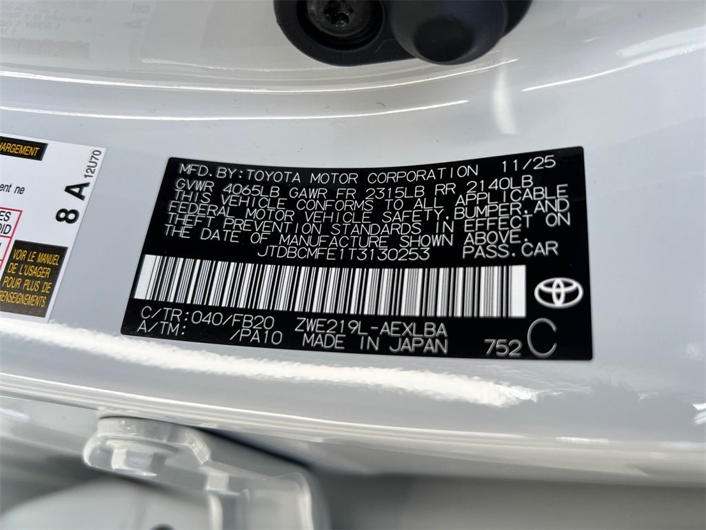 2026 Toyota Corolla Hybrid LE