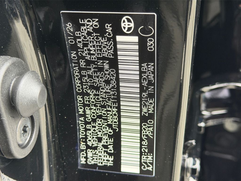 2026 Toyota Corolla Hybrid LE