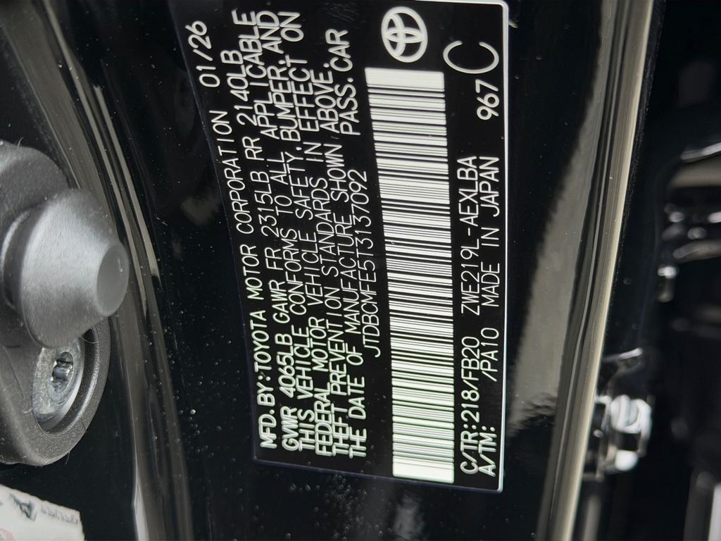 2026 Toyota Corolla Hybrid LE