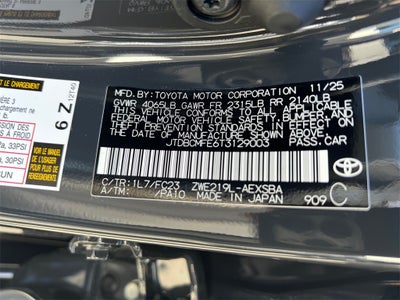 2026 Toyota Corolla Hybrid SE