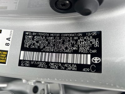 2026 Toyota Corolla Hybrid LE