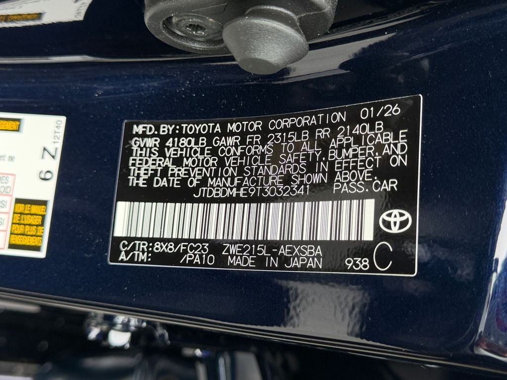 2026 Toyota Corolla Hybrid SE