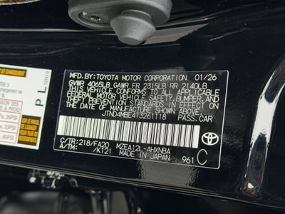 2026 Toyota Corolla Hatchback SE