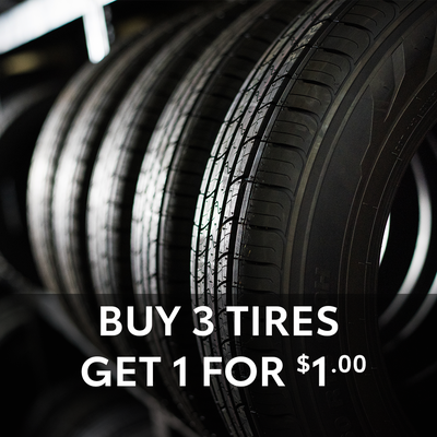 Buy 3 Tires Get 1 For $1.00