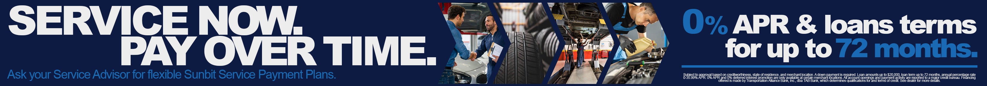 Service Now. Pay Over time.