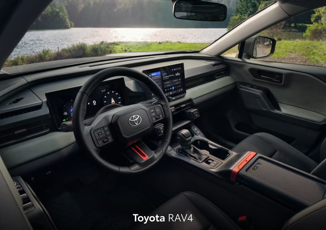 2026 toyota rav4 vs. 2026 nissan rogue interior